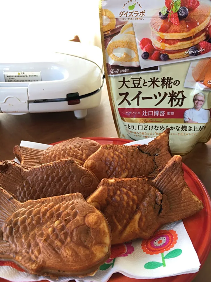 大豆と米麹のスイーツ粉でたい焼き|ぴいさん