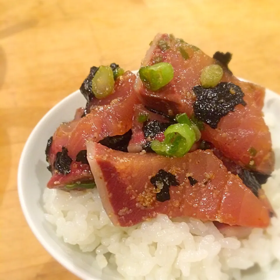 Snapdishの料理写真:ゆりえさんの料理 鰤のりゅうきゅう|acoさん