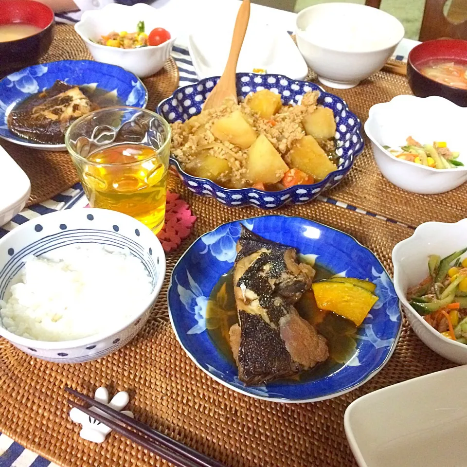 カレイの煮付けの夕食〜♪|39biscuitさん