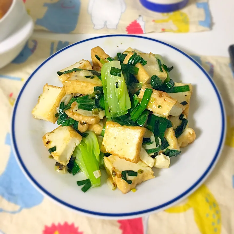 青梗菜と厚揚げの中華風炒め|うっちーさん