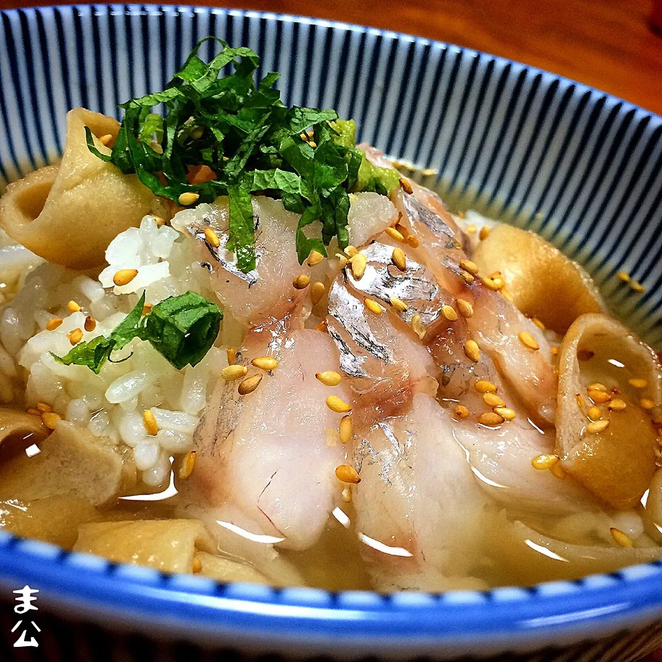 相模湾 釣 どんこ昆布締め茶漬けwith庄内麸|まる(丸大豆)さん