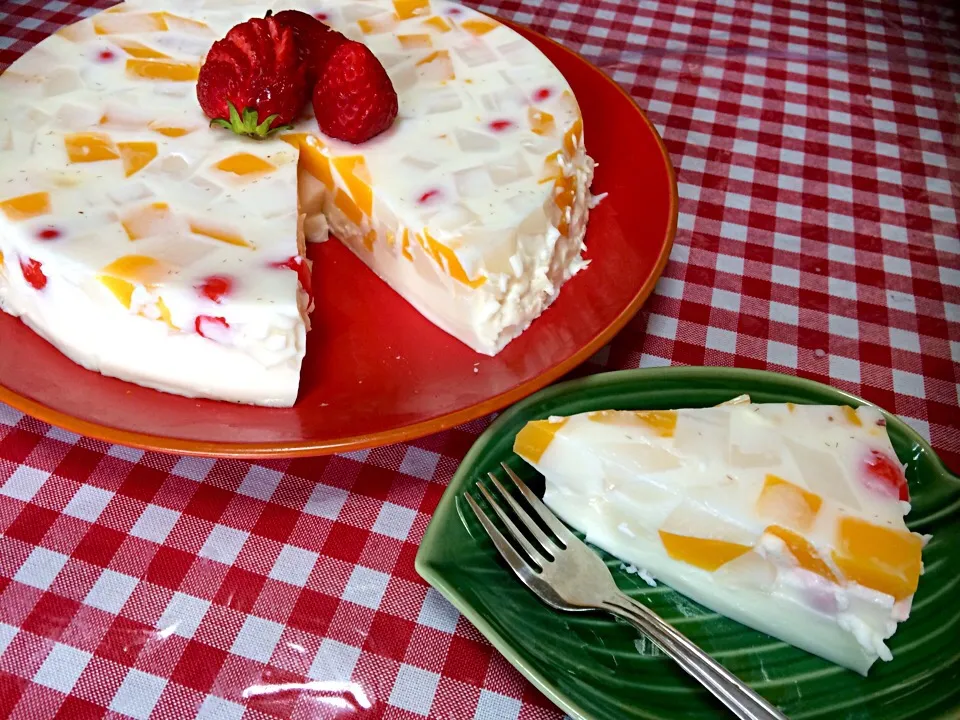 Fresh cream/Nama cream and fresh milk mixed fruits jelly left over from my daughter bday party 😋✨ good for upcoming summer|Babyluv Cabrera Ocampoさん