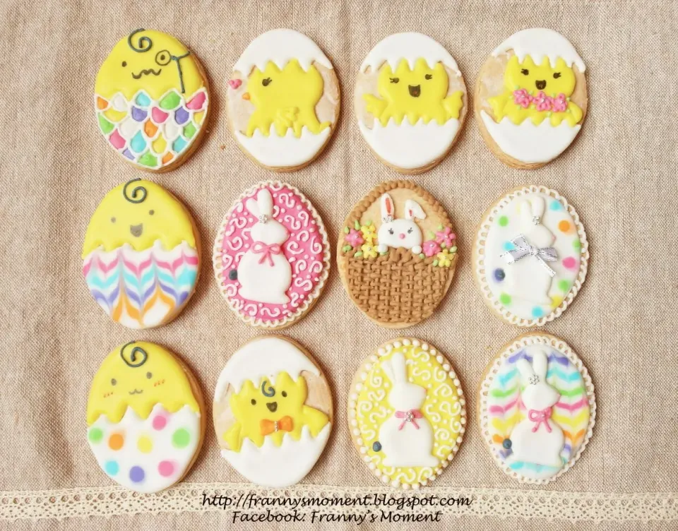 Easter  eggs  icing cookies|Frannyさん