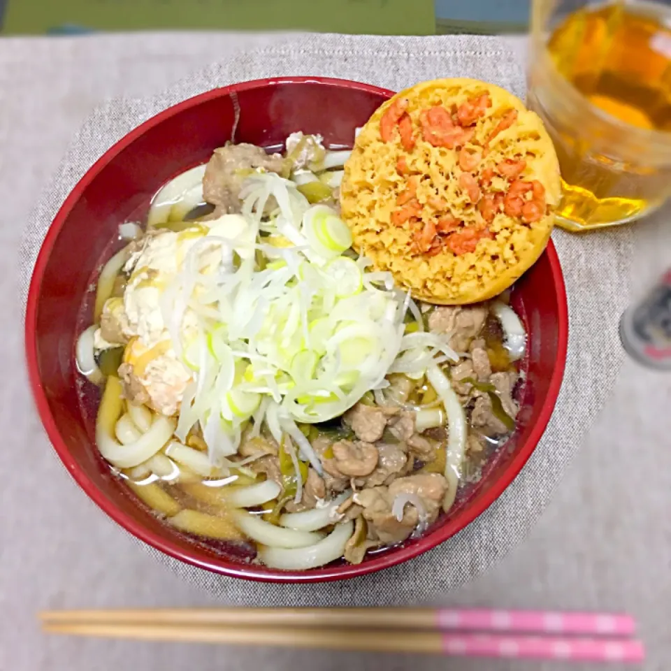 肉うどん🍲 天ぷらは既製品🍤ww|cipiさん