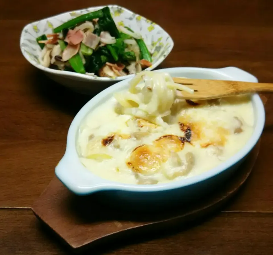 チキンスパゲティグラタン|あらいぐまのしっぽさん