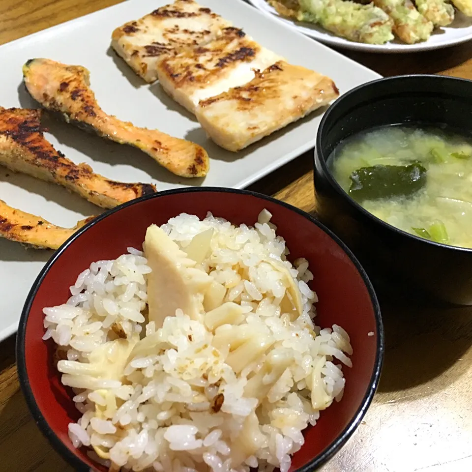 たけのこご飯&鮭・カジキの粕漬け|seiko Oさん