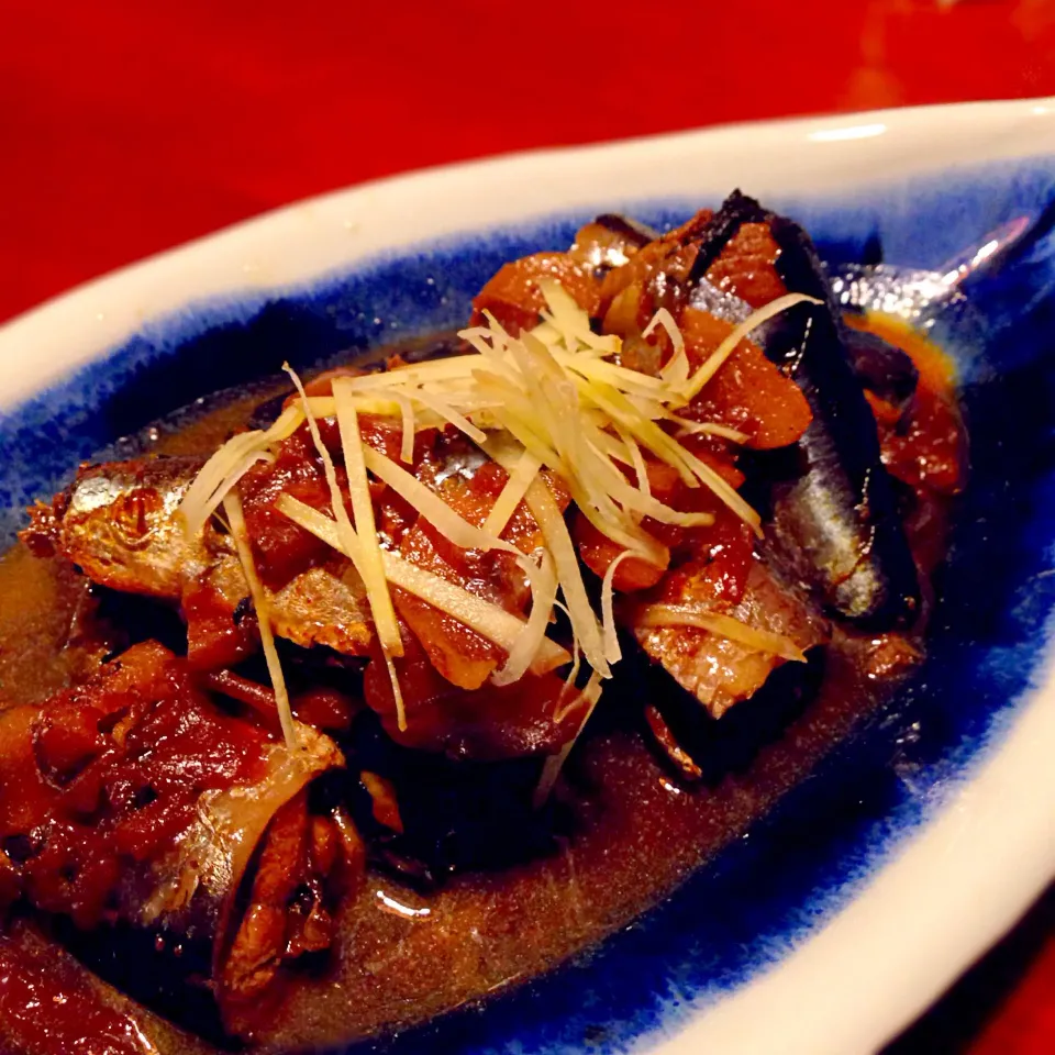 イワシの梅煮 Sardines simmered with Japanese Plum|Funky Chefさん