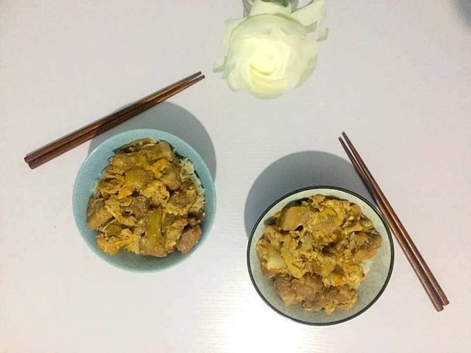 Snapdishの料理写真:親子丼（豚肉）|jangaさん