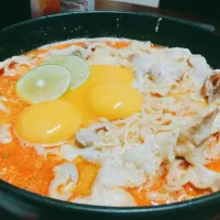 Snapdishの料理写真:มาม่า​ต้มยำ​ :: Egg Noodle Tom Yam Soup|Sukrid Sakolwijitさん