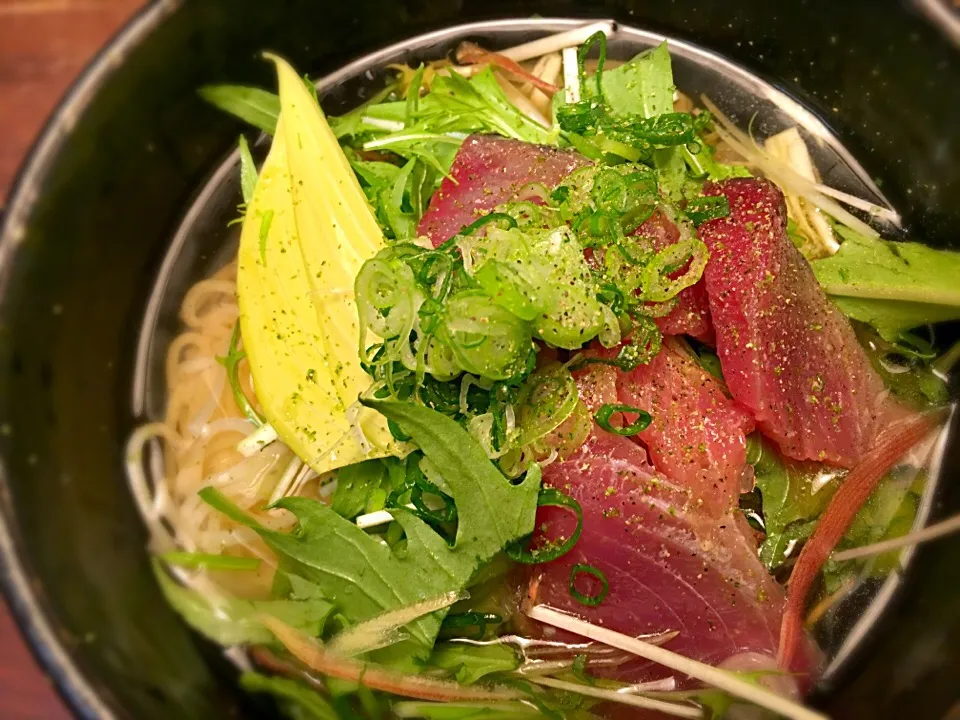 生鰹のスモークマリネそうめん3|半田手延べそうめんの店 阿波や壱兆さん