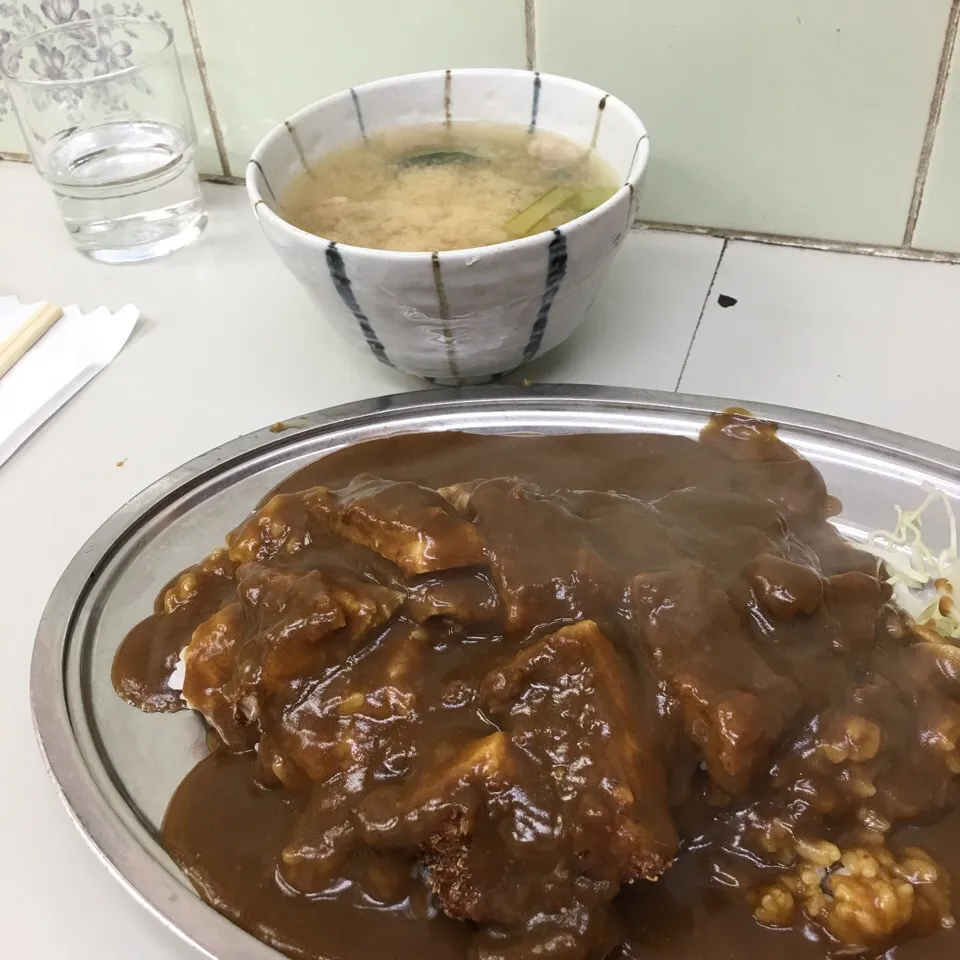 カツカレー大盛りと豚汁|Hajime Sakaiさん