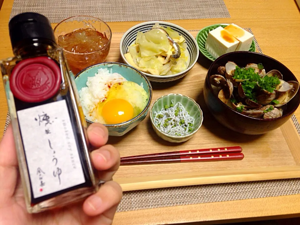 Snapdishの料理写真:燻製しょうゆでたまごかけごはん|D⍢⃝T.RECIPE 管理栄養士さん