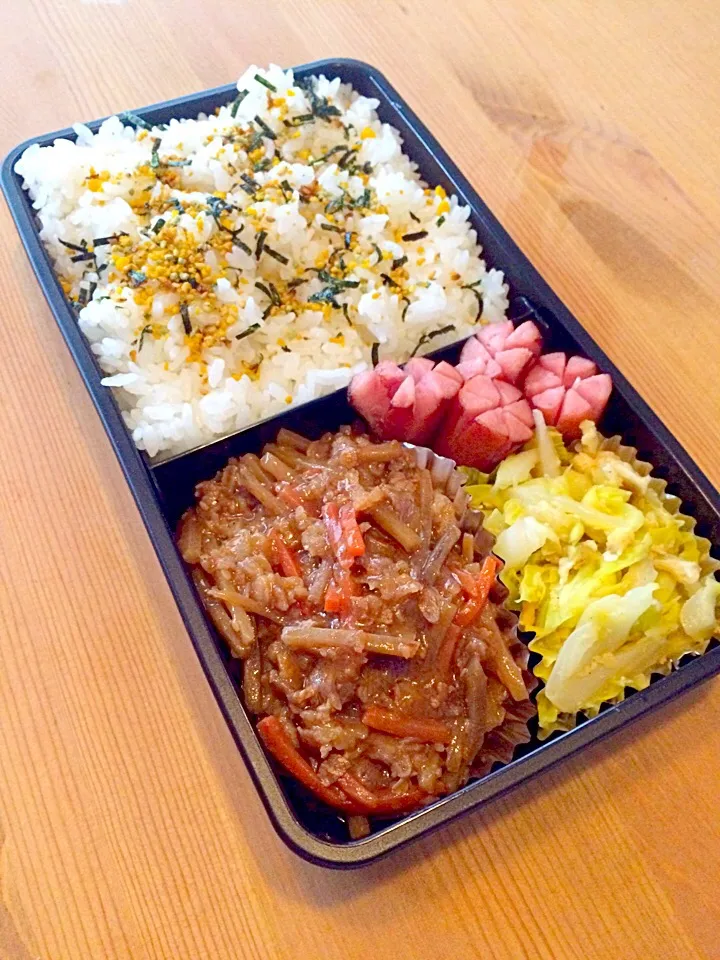 Snapdishの料理写真:牛バラのきんぴら炒め弁当🍱|meyou..さん