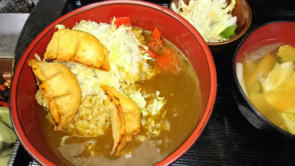 揚ギョウザカレー丼🍛|かいさん