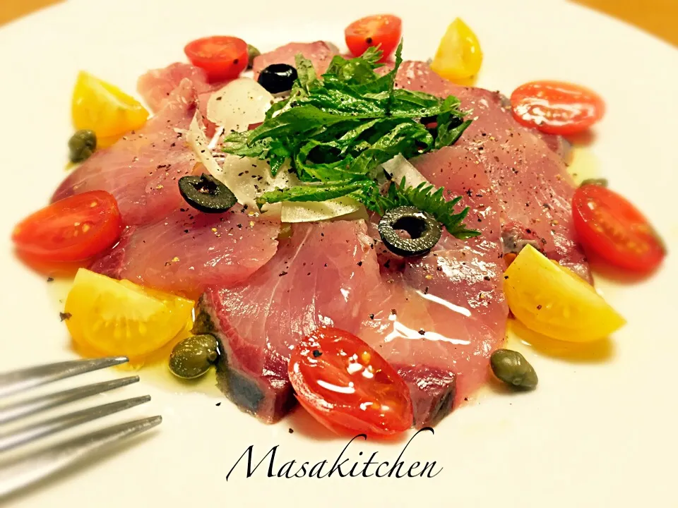 Snapdishの料理写真:Carpaccio de yellowtail|Masakiさん