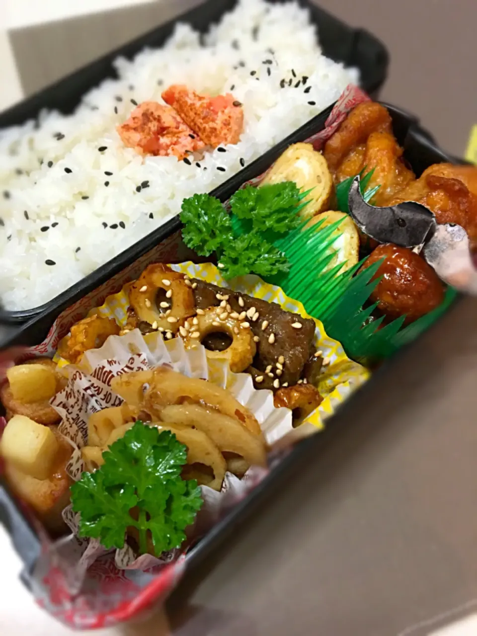 息子弁当@184.模試の為お弁当…こないだが最後じゃなかった(T ^ T)|もりさん