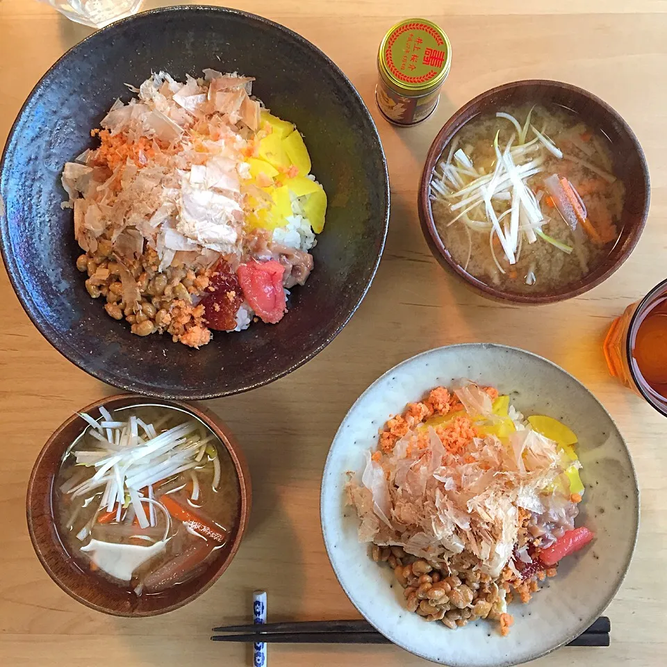 Snapdishの料理写真:五郎飯、根菜味噌汁|maruruさん