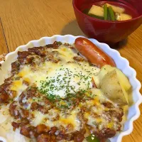 焼きカレー…でも味噌汁。|みんちさん