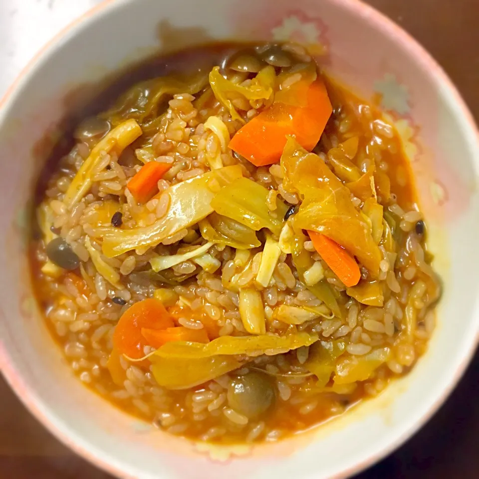 (Another) Leftover Tomato Hot Pot dish, but this time, risotto! (また)トマト鍋の残りもの…今回はリゾット風！|Mama Kathi Dinerさん