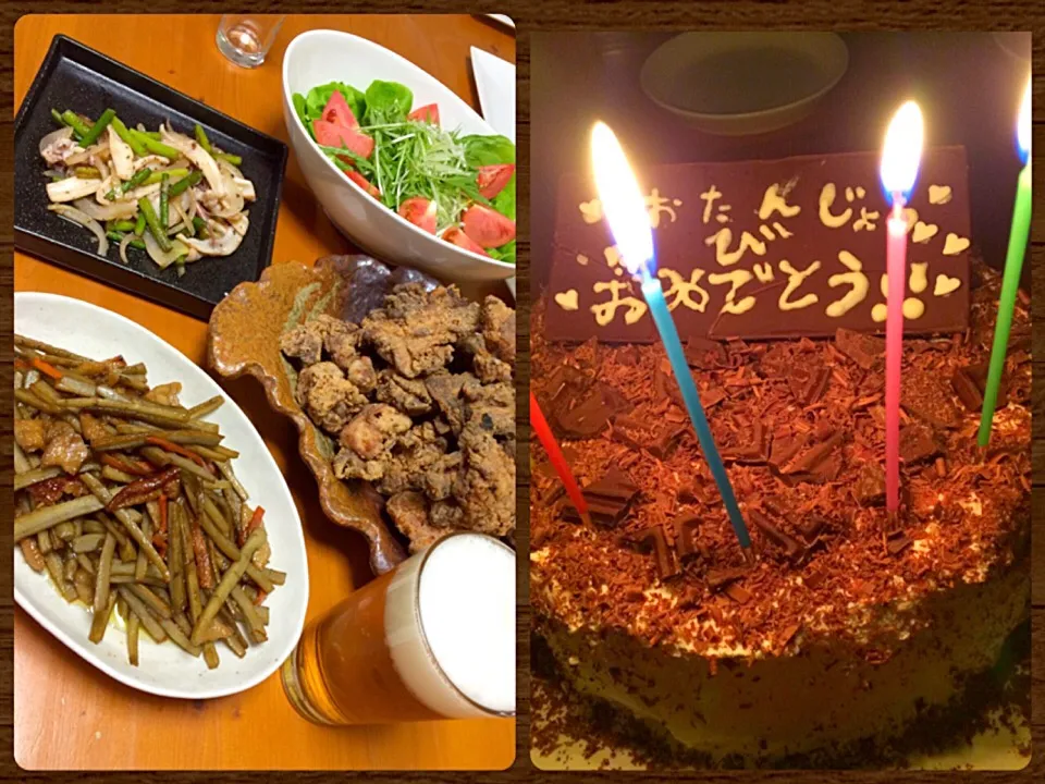 Snapdishの料理写真:家内の誕生日…家族総出でお祝い🎉|風流料理人さん