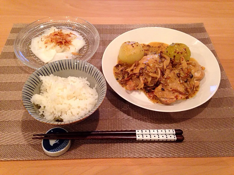 鶏肉と小玉ねぎのマスタード煮込み|m.s.さん