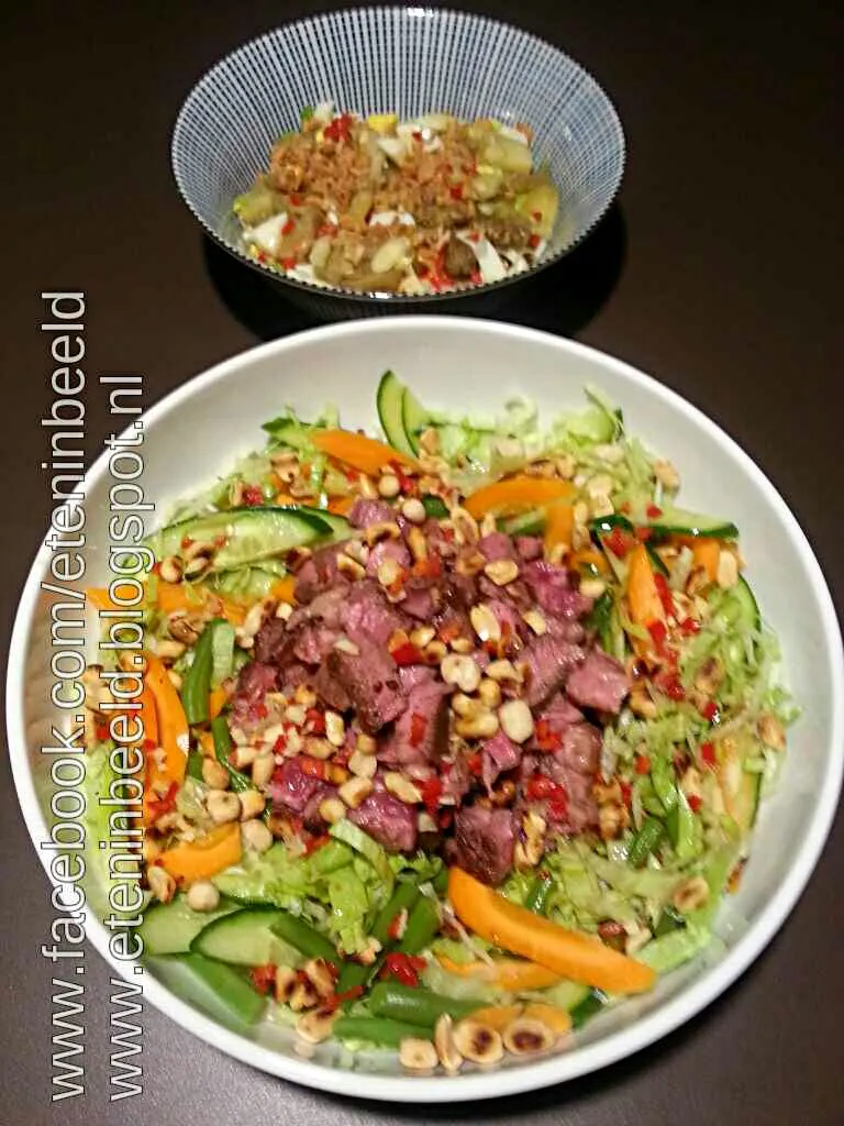 Thai beef salad with eggplant salad|Frank&Jolanda - Eteninbeeldさん