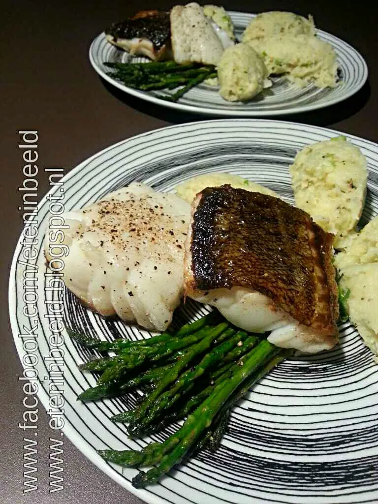 Skrei with asperge and parsnip mash|Frank&Jolanda - Eteninbeeldさん