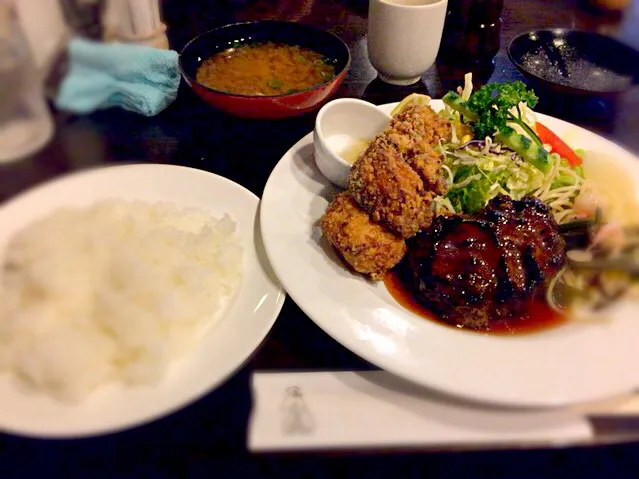 照り焼きハンバーグと竜田揚げ|原田さん