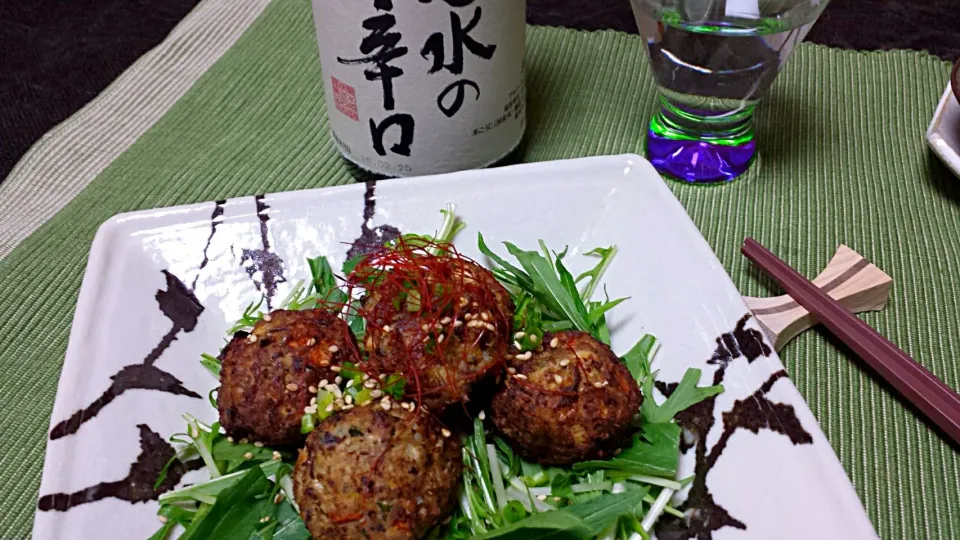 野菜たっぷり鯵のつくね揚げ|おちゃわんさん