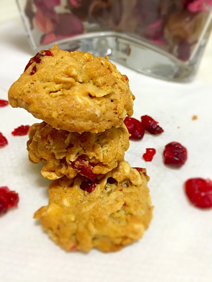 White Chocolate Cranberries Oatmeal Cookies 🎒👦🏻|Tari's Kitchenさん