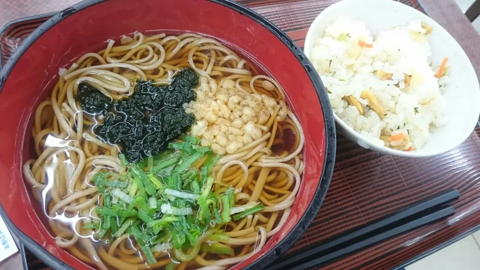 あおさそばとあさりご飯|ボンゴさん