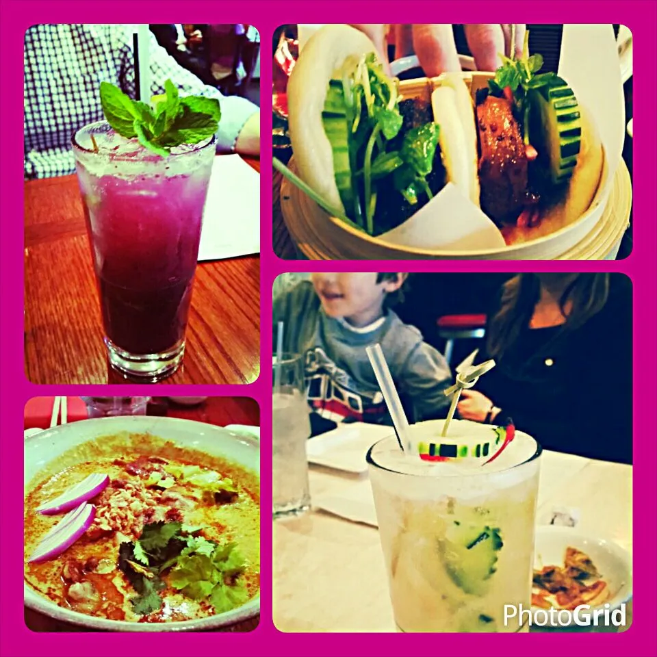 Snapdishの料理写真:Saturday night dinner with friends at Ramen Tei, St. Louis, MO, USA.   Blueberry moejito was refreshing.|Jihollandさん