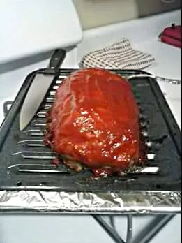 Bacon & bbq sauce covered  meat loaf|Kristina Paris Fergusonさん