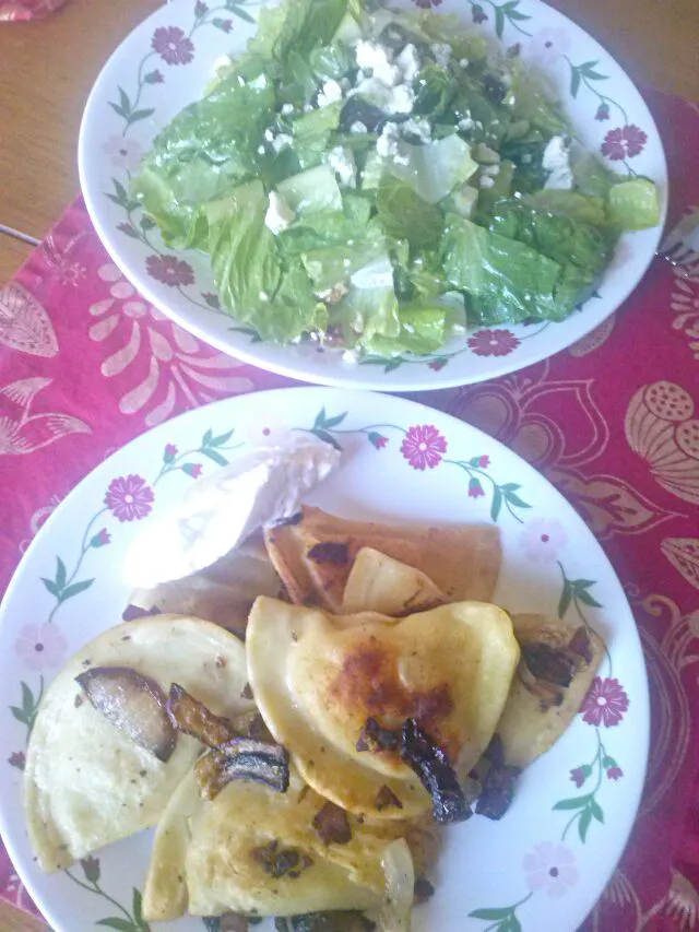 Perogies & salad|Kristina Paris Fergusonさん