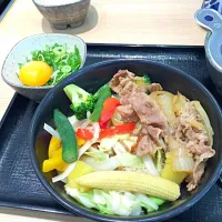 Snapdishの料理写真:Vegi gyu to negui tama|Rhiromi Oliveiraさん