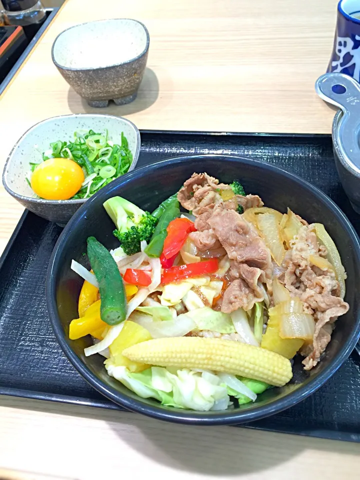 Snapdishの料理写真:Vegi gyu to negui tama|Rhiromi Oliveiraさん