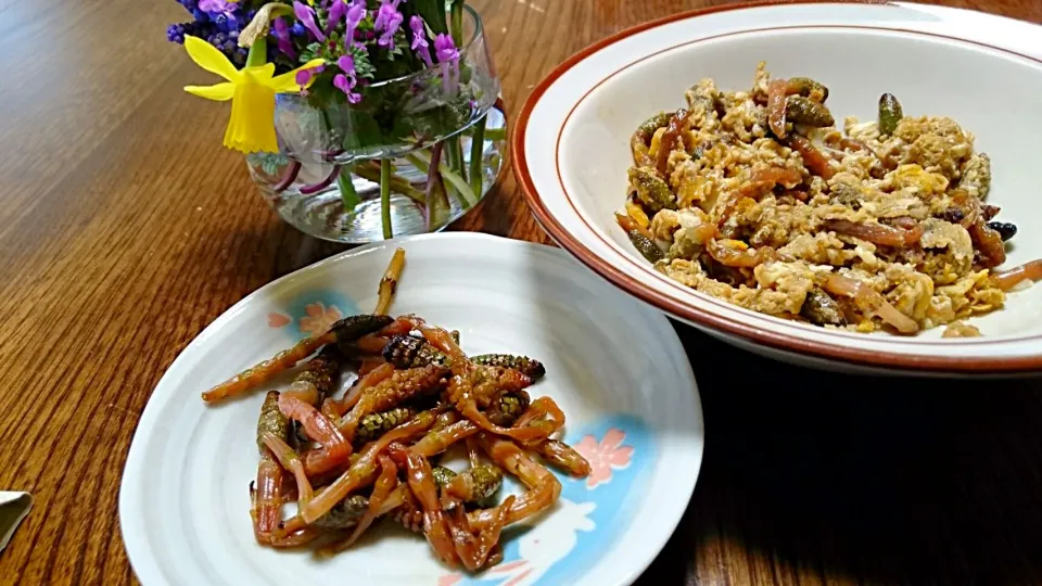 つくしの佃煮と卵とじ  #つくし #佃煮|ゆかりキッチンさん