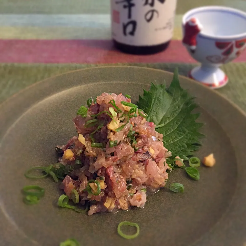 鯵のなめろう。ご馳走版🍶|きょーこさん