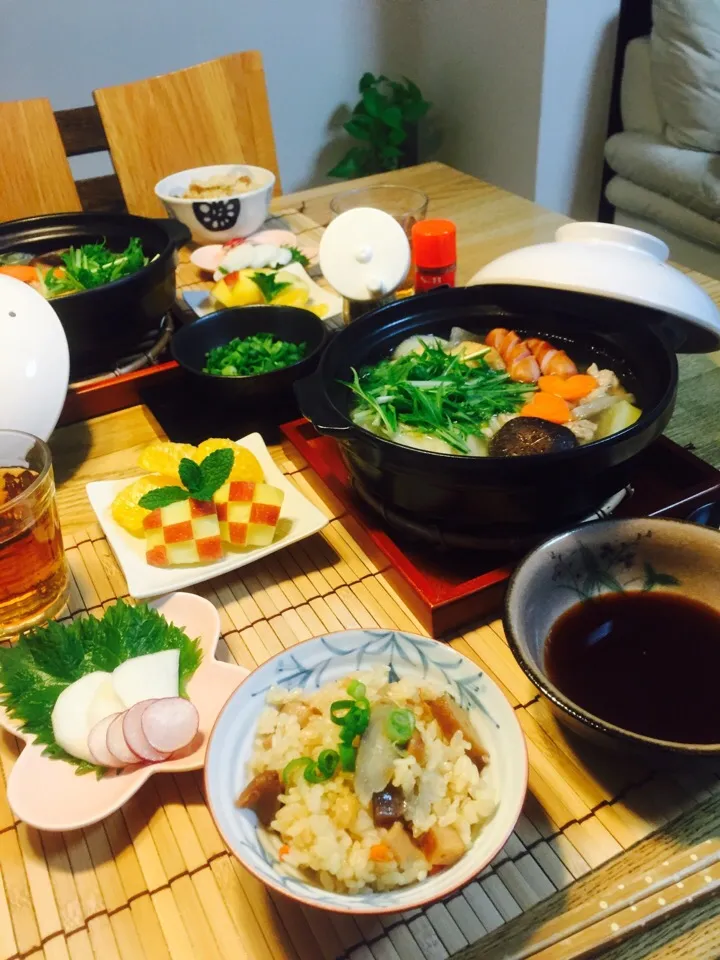 春キャベツの鶏鍋とおでん飯(*^_^*)|Kaoさん