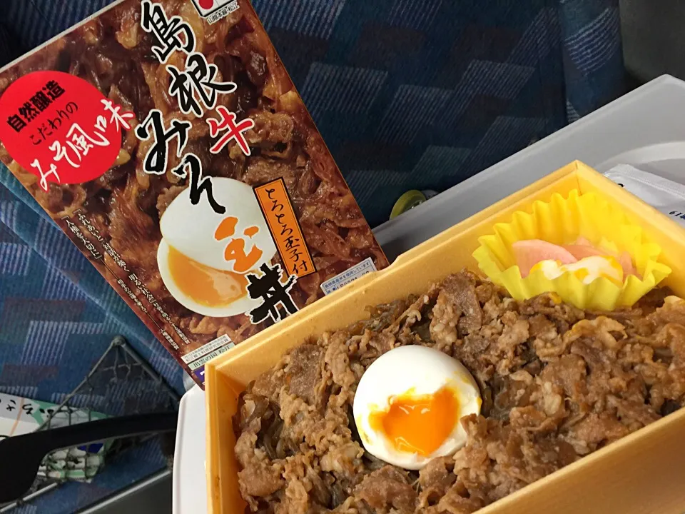 駅弁 とろとろ玉子付 島根牛みそ玉丼|うえのぶさん