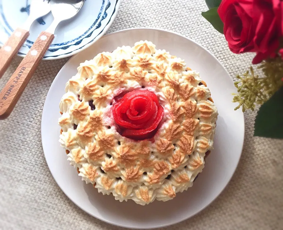 大根のバラが咲く野菜スイーツ♡大根ときな粉クリームタルト|ゆうまま🍰さん