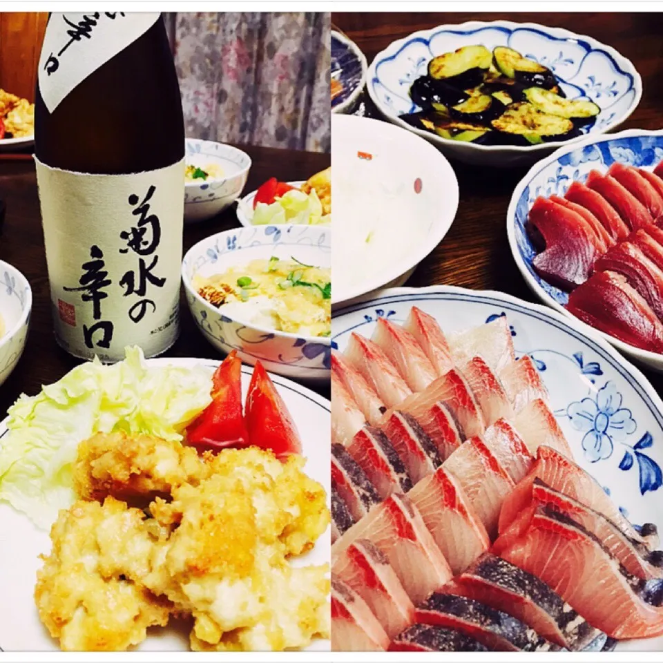 Snapdishの料理写真:菊水さんの日本酒 当たった✨😁|えみちさん