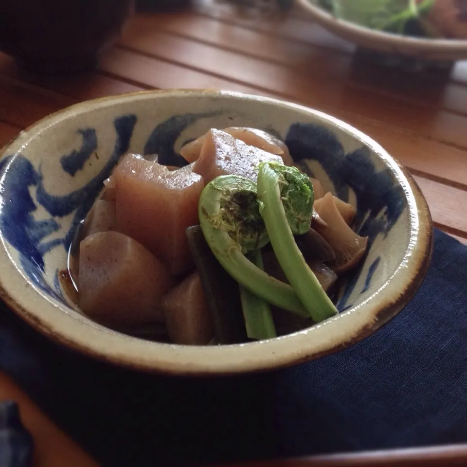 手作りコンニャクの煮物|まちまちこさん