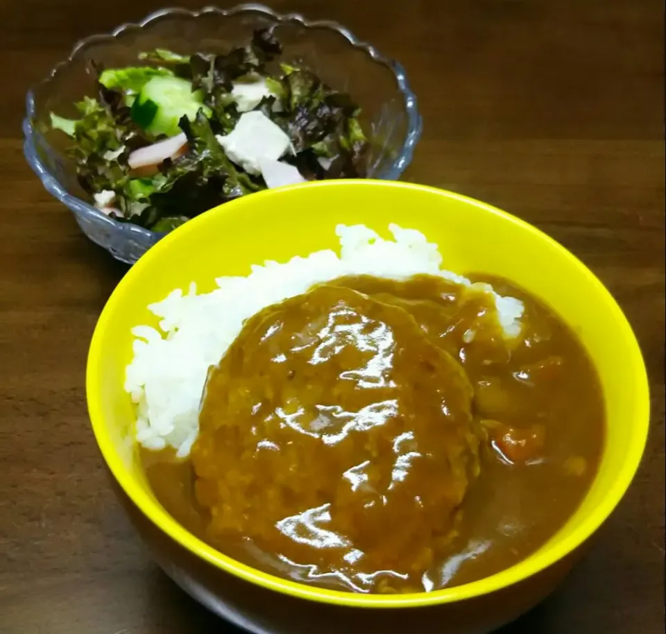 ハンバーグカレー🍛|あらいぐまのしっぽさん