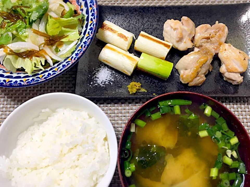 鶏肉とネギの素焼き♡塩と柚子胡椒で|パクチ子さん