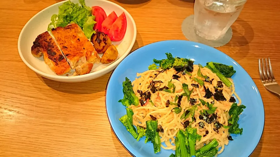 チキンソテー＆タラコスパゲティ|Naoさん