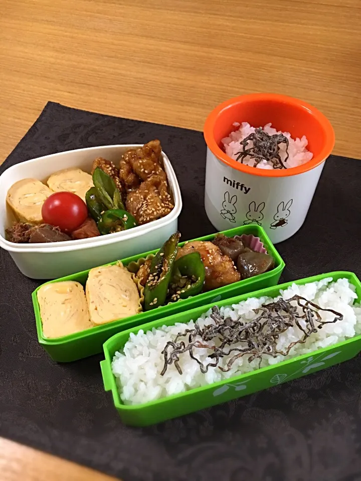 Snapdishの料理写真:甘酢餡弁当|csigapogiさん