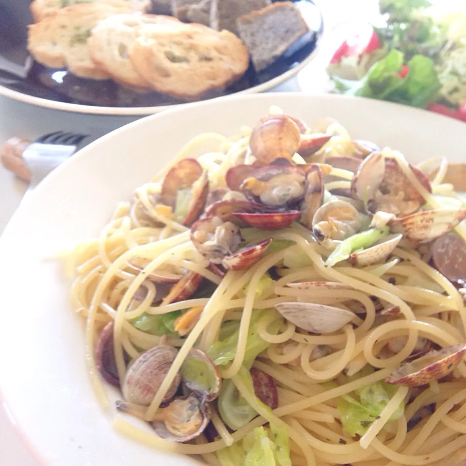 アサリと春キャベツのスパゲッティ🌸|ヲルカさん