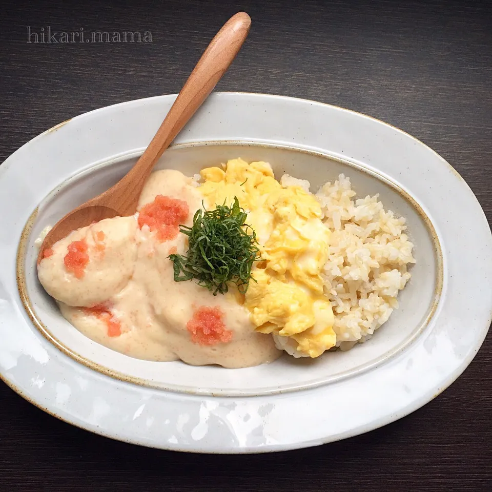 たらこオムライスで簡単ランチ🍴|ひかりママさん