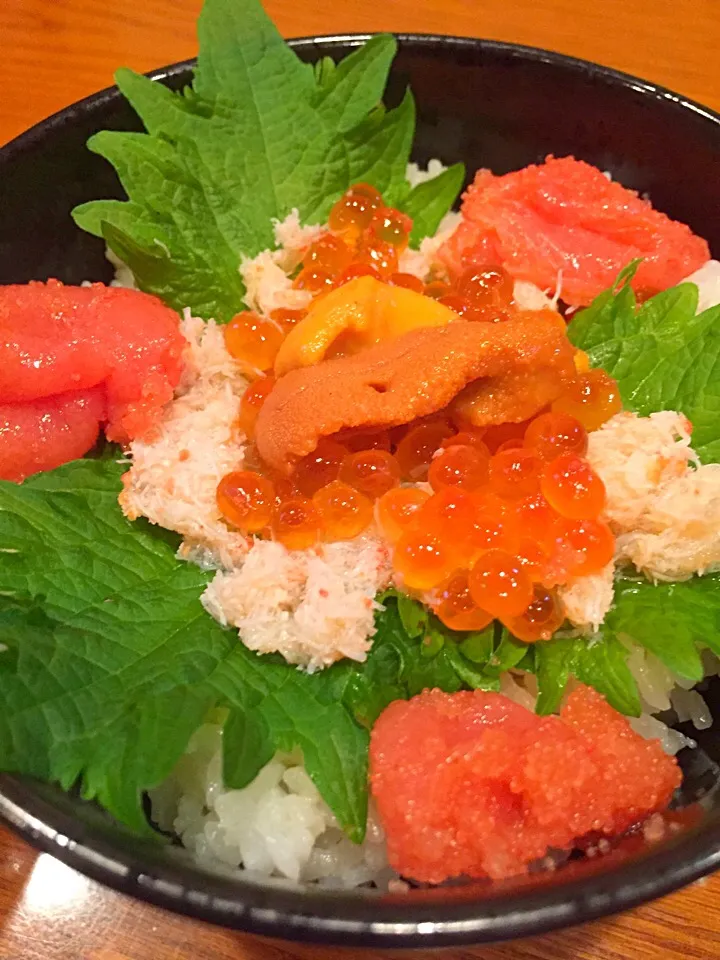 カニうにイクラ明太丼|ひろさん